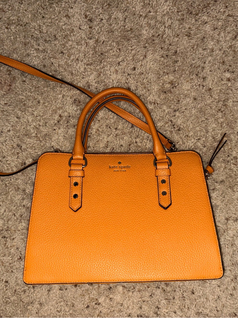 Kate spade Orange Leather Satchel Handbag